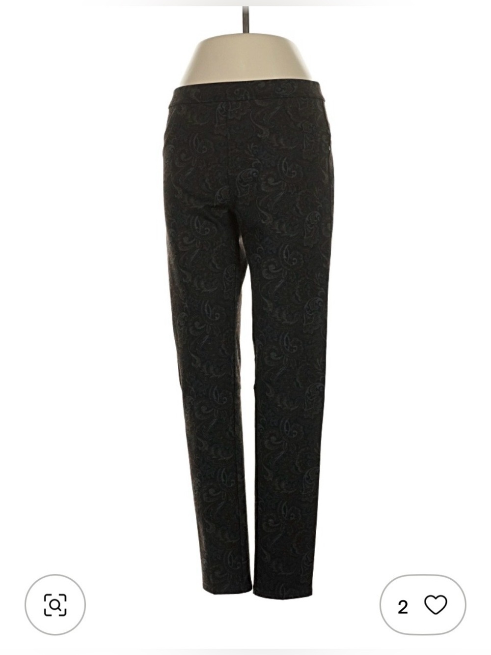 Sanctuary Black Paisley Slim Pants